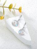 wholesale 925 Sterling Silver Heart Moonstone Bunny Leverback Drop Earrings for Women Girls Gifts Jewelry Accessories 4cm Long-0-1