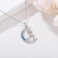 wholesale 925 Sterling Silver Moon Runner Pendant Necklace for Women Sportswear Gift-0-1