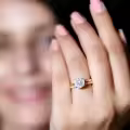 TOUPOP 10k 14k 18k Gold Moissanite Women's Wedding Ring Set With Engraving-0-4