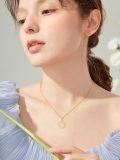 TOUPOP 14K Gold Sun Moon Pendant Necklace Gift for Women-0-4