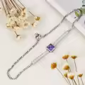 TOUPOP Sterling Silver Alexandrite Tennis Bracelet-0-1
