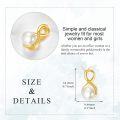 wholesale 14K Gold Freshwater Pearl CZ Infinity Pendant Necklace-0-3