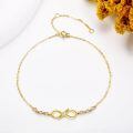 wholesale 14k Gold Infinity Bracelet Wholesale With Lab Diamond Accents And Heart Detail-0-2