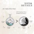 wholesale 925 Sterling Silver Turquoise Stone Mountain Faith Pendant Necklace for Women and Moms-0-3