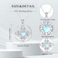 wholesale 925 Sterling Silver Moonstone Celtic Knot Pendant Necklace for Women-0-1