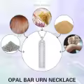 TOUPOP Silver Opal Bar Urn Necklace-0-5