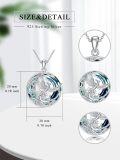 wholesale 925 Sterling Silver Round Crystal Phoenix Bird Pendant Necklace Gift for Women-0-5