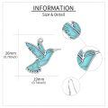 wholesale 925 Sterling Silver Hummingbird Necklace Wholesale Turquoise Inlay-0-42