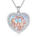 wholesale 925 Sterling Silver Heart-Shaped Celtic Knot Owl Pendant Necklace for Women-0-0