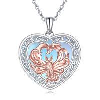 wholesale 925 Sterling Silver Heart-Shaped Celtic Knot Owl Pendant Necklace for Women-Animal necklace-Fox