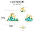 wholesale 14K Gold Turquoise Mountain Stud Earrings - Minimalist  for Women-0-3