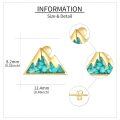 wholesale 14k Gold Turquoise Mountain Sun Stud Earrings For Women-0-3