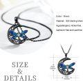 wholesale 925 Sterling Silver Blue Moonstone Celtic Dragonfly Pendant Necklace-0-3