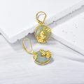 TOUPOP 14K Gold Plated Sterling Silver Jade Earrings for Women-0-4