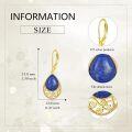 wholesale 925 Sterling Silver Teardrop Lapis Lazuli Filigree Leverback Drop Earrings - Bridal Gift for Her-0-4