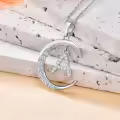 TOUPOP Sterling Silver Moon Pendant Necklace Jewelry Gifts For Women-0-2