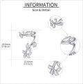 wholesale 925 Sterling Silver Leaf Ear Cuff Earrings Non Piercing Clip on Cartilage Mother's Day s for Women-0-4