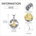 wholesale 925 Sterling Silver Masonic Symbol Pendant Necklace for Men/Women Gifts-0-3