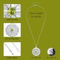 wholesale 925 Sterling Silver Compass Birthstone Necklace - 24mm, 18+2 Chain, Gift for Women, Hypoallergenic, Tarnish Resistant-0-5