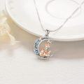 wholesale 925 Sterling Silver Moon & Fox Family Charm Necklace - Unique Gifts for Her-0-3