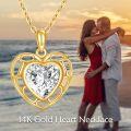 wholesale 14K Gold Diamond Cut Heart-Shaped Pendant Necklace - Elegant for Her-0-5