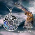 wholesale 925 Sterling Silver Moonstone Dragon Abalone Shell Pendant Necklace for Women and Men-0-5