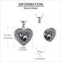 wholesale 925 Sterling Silver Heart Locket with Panda Charm and Photo Insert - I Love You to the Moon Pendant Necklace-0-4