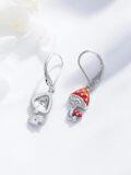 wholesale Sterling Silver Pumpkin Turkey Mushroom Dangle Earrings-0-2