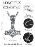 wholesale 925 Sterling Silver Thor Hammer Pendant With Celtic Knot Design On Chain-0-1
