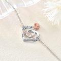 wholesale TOUPOP Bracelet Gifts For Mom/daughter /grandma Nana/sister 925 Sterling Silver Birthday Bracelet Jewelry I Love You Mom/grandma Nana/daughter/sister Bracelet Rose Flower Love Heart Bracelet For Women -0-3