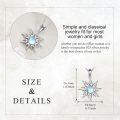 wholesale Sterling Silver Sun Moon Necklace with April Birthstone for Women-0-5