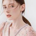 wholesale 925 Sterling Silver Dreamcatcher Rose Gold Flower Feather Drop Earrings-0-37