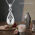 wholesale 925 Sterling Silver Celtic Knot Tear Drop Cremation Keepsake Pendant Necklace with Funnel and Fill Tool Set-0-4