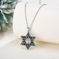 wholesale 925 Sterling Silver Tree of Life Star Of David Pendant Necklace with Mother-of-Pearl Inlay Jewellery Gifts for Women-0-3