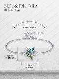 wholesale 925 Sterling Silver Butterfly Anklet With Colorful Inlay Design-0-2