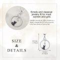 wholesale 925 Sterling Silver Black Cat with Circle Design and CZ Stone Pendant Necklace Gift for Women-0-5