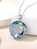 TOUPOP Sterling Silver Crystal Sea Turtle Necklace Gift For Women-0-1