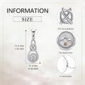 wholesale 925 Sterling Silver Mountain & Mustard Seed Celtic Knot Infinity Pendant Necklace-0-3