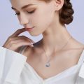 wholesale 925 Sterling Silver Dolphin Necklace with Moon and Stars - I Love You to the Moon & Back Pendant for Women Girls Mothers Day Gift-0-1