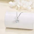 wholesale 925 Sterling Silver Heart-Shaped Pendant with Round Cut Moissanite Gemstone Necklace for Women's Gifts-0-1
