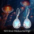 wholesale 925 Sterling Silver Teardrop Moonstone Starfish Drop Earrings-0-2
