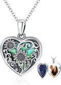 wholesale 925 Sterling Silver Heart Shaped Photo Locket Pendant Necklaces for Women Gift Ideas-0-0