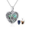 wholesale 925 Sterling Silver Heart Shaped Photo Locket Pendant Necklaces for Women Gift Ideas-0-0