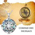 TOUPOP Sterling Silver Sunflower Cremation Urn Necklace for Ashes Memorial Jewelry-0-5