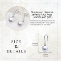 wholesale 925 Sterling Silver 925 White Pearl & CZ Accent Leverback Earrings-0-4