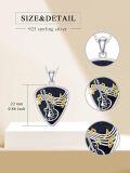 wholesale 925 Sterling Silver Guitar Music Notes Pendant Necklace for Women Gifts-0-1