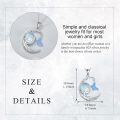 wholesale 925 Sterling Silver Tree of Life Butterfly Pendant Necklace with Blue Opalite Gemstone for Women-0-5