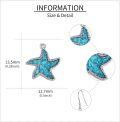 wholesale 925 Sterling Silver Turquoise Stone Starfish Drop Earrings for Women Christmas Gifts-0-3