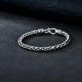 wholesale 925 Sterling Silver Braided Mens Boys Bracelet - 8 Long 6-3/4 mm Width-0-2