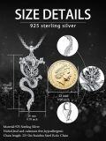wholesale 925 Sterling Silver Viking Dragon Pendant Necklaces with Chain - Gothic s for Men & Women-0-4